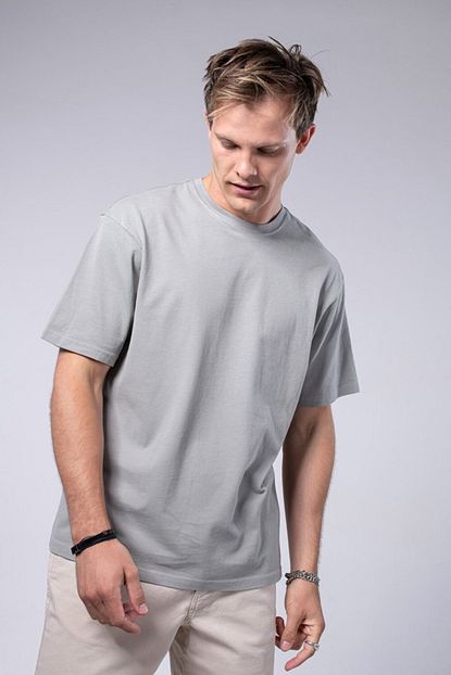 Iamnotbasic Erkek Gri Oversize Tisort Trendyol