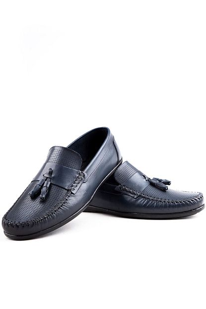 Mpp Hakiki Deri Gunluk Loafer Erkek Ayakkabi Hsm901 Lacivert Trendyol