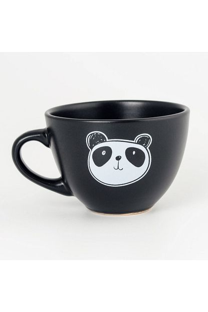 Palto Tasarim Cizim Panda Siyah Fincan Trendyol