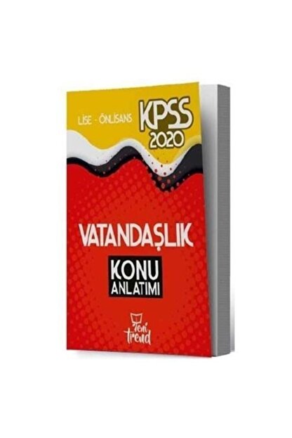Yeni Trend Yayinlari 2020 Kpss Lise On Lisans Vatandaslik Konu Anlatimi Trendyol