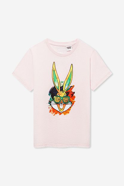 Mavi Unisex Gozluklu Bunny Baskili Toz Pembe T Shirt 6629030740 Trendyol