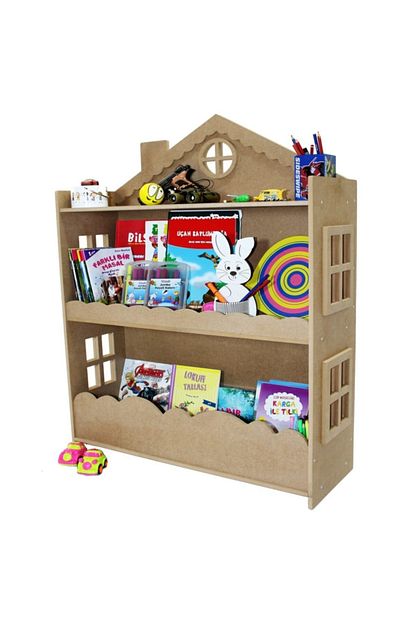 Madelloon Cocuk Oyuncak Bebek Oyun Evi Oda Montessori Yatak Yani Kitaplik Raf Oyuncak Parki Dolabi Trendyol