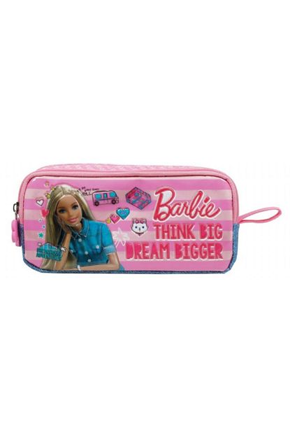 Frocx Barbie Pembe Ve Mavi Iki Bolmeli Parlak Kalemlik Kiz Cocuk Trendyol