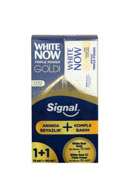Signal White Now Gold Dis Macunu 75 Ml White Now Cc Triple Power Dis Macunu 50 Ml Trendyol