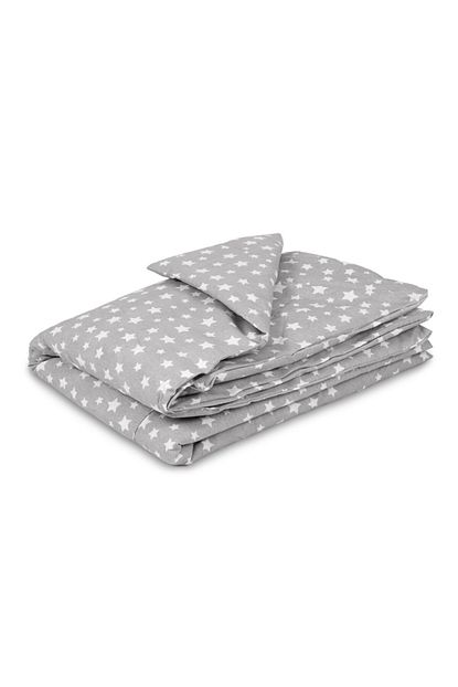 Sluupy Unisex Bebek Gri Beyaz Yildizli Yazlik Yorgan 100x150 Cm Trendyol