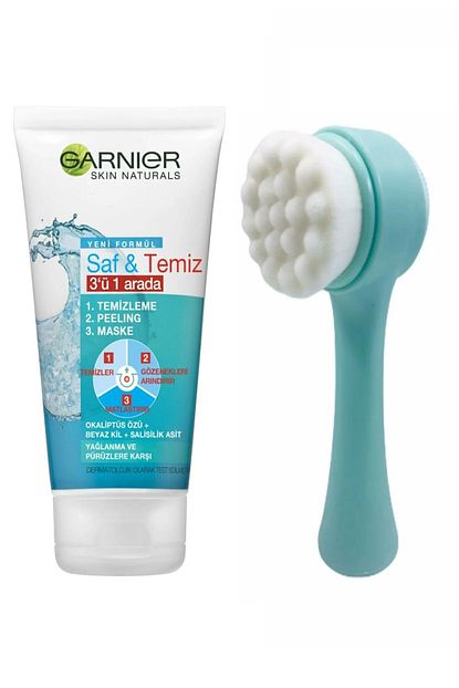 garnier mavi saf temiz 3u 1 arada yaglanma puruzlere karsi temizleme jeli qax yuz temizleme fircasi fiyati yorumlari trendyol