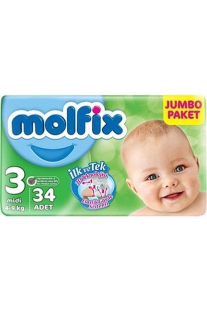 Molfix Jumbo Bebek Bezi 3 Numara 34 Lu Trendyol