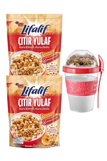 Eti Lifalif Elmali Citir Yulaf 400 Gram Take And Go Musli Kabi 600 M L Trendyol