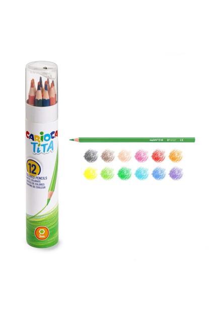 Nubutik S Cocuk Renkli Tupde Carioca Tita Kuru Boya Kalemi 12 Li Trendyol