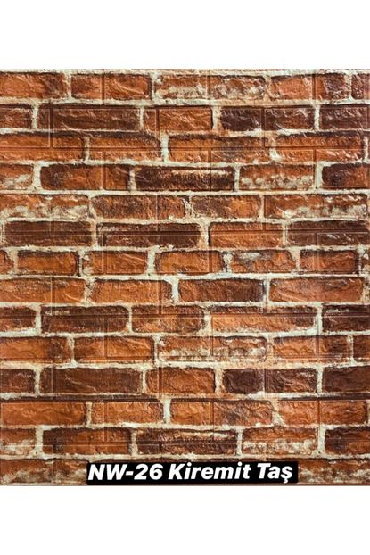 Renkli Duvarlar 70x23cm 0 16m2 Kendinden Yapiskanli Duvar Paneli 3d Duvar Kaplama Nw26 Kiremit Tugla 8 5mm Trendyol