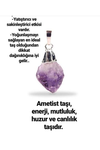 Dogal Taslar Ametist Tasi Kolye Ucu Trendyol