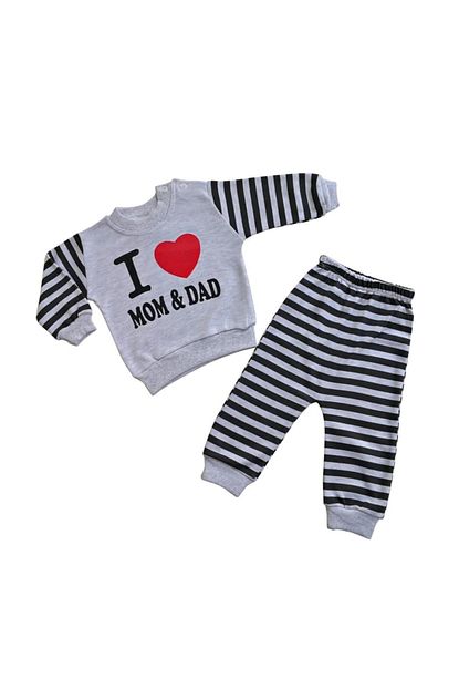 Kiz Bebek Pijama Takimi Ekose Cizgili 1 4 Yas Breeze