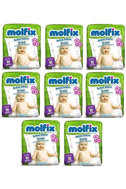 Molfix Bebek Bakim Alt Acma Ortusu 8 Li Set 80 Adet 8pk 10 Trendyol