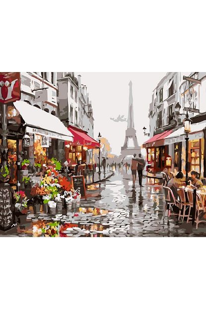 3d Art Sayilarla Boyama Tablo Seti Kanvas Firca Boya Dahil 45x55 Cm Paris Trendyol