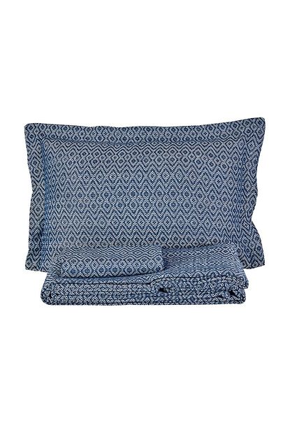 karaca home karaca brooks indigo cift kisilik yatak ortusu seti fiyati yorumlari trendyol