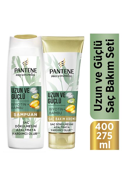 Pantene Sampuan Miracles Bambu Biotin 2x400ml Krem 275ml Trendyol