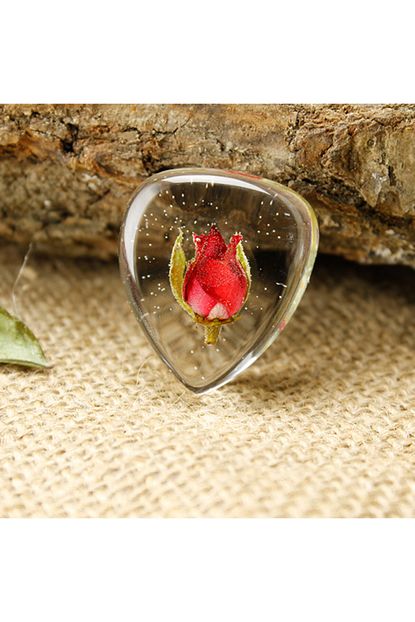 Glasscw Goncagul Kolye Kristal Sevgili Hediye Yasayan Kolye Gercek Kurutulmus Gul Kolye Trendyol