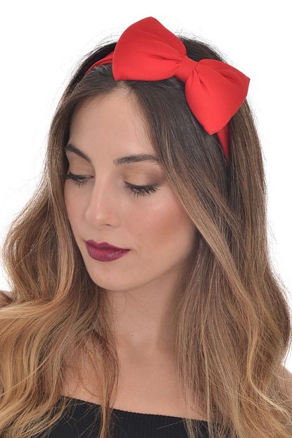 Hahai Accessories Kadin Lastikli Kirmizi Sac Bandi Trendyol