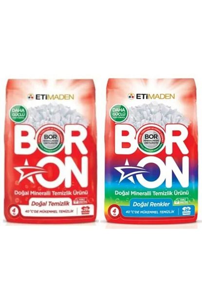 Eti Maden Boron Toz Deterjan Renkli Beyaz Camasirlar Icin 4 Kg X 2 Adet Trendyol