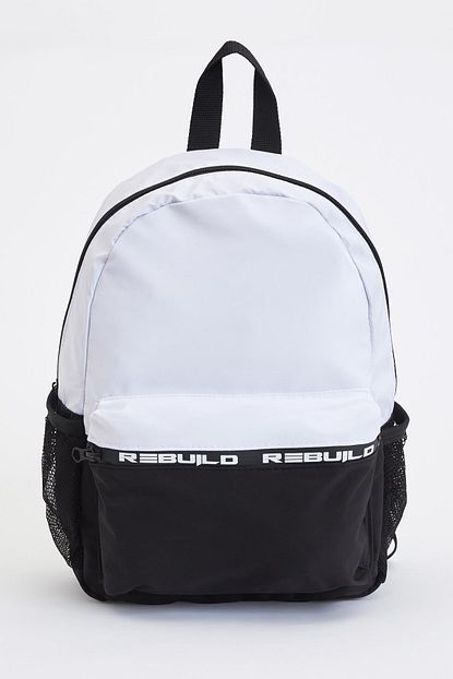 Defacto Kadin Black Red Yazi Baskili Sirt Cantasi S0867az20wn Trendyol
