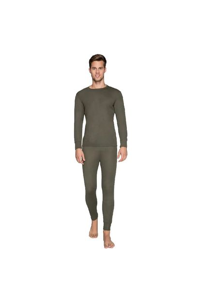 Dertex Erkek Haki Termal 30 Derece Bambu Asker Iclik Takim Set Trendyol