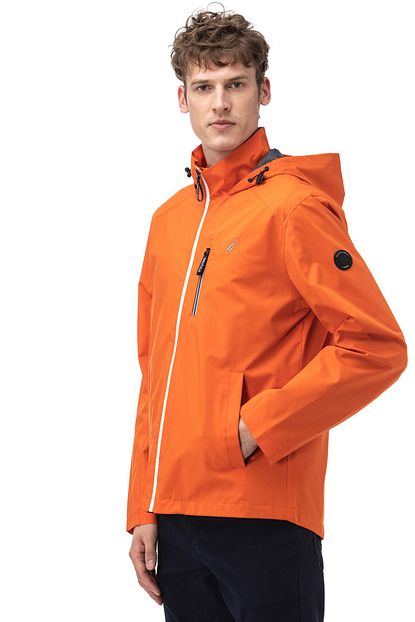 Nautica Erkek Turuncu Kapusonlu Yagmurluk V924045d Trendyol