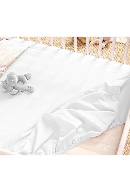 Bimbambom Bebek Carsafi Lastikli Bebek Carsafi Beyaz 80 X 150cm Trendyol