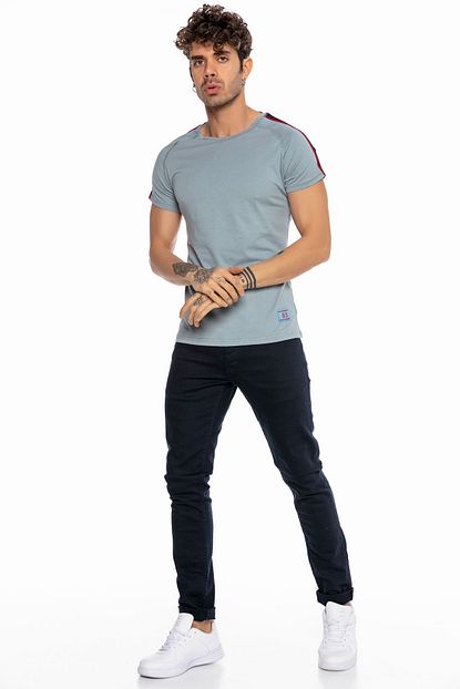 Rcj Denim Erkek Gri Bisiklet Yaka Italyan Kol T Shirt Trendyol
