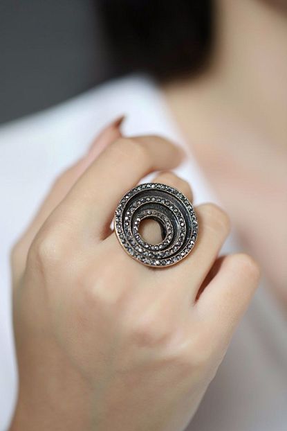 Ceso Accessorie S Hematit Tasli Bronz Yuzuk Trendyol