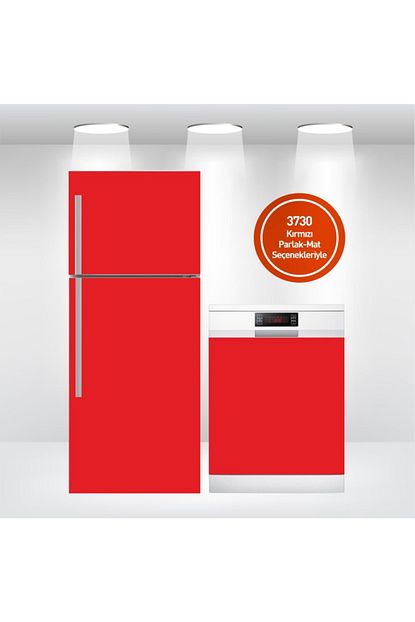 Bigaimaj Buzdolabi Ve Bulasik Makinesi Kapak Sticker Folyo Kirmizi Trendyol