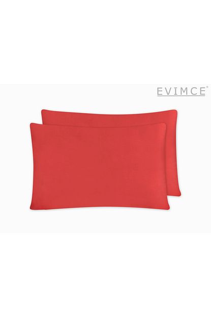 Evimce 100 Pamuk Kirmizi Yastik Kilifi 2ad Trendyol