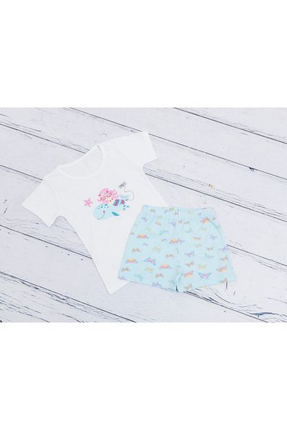 English Home Kiz Cocuk Ekru Love Mermaid 1 Pamuklu 3 4 Yas Pijama Takimi Trendyol