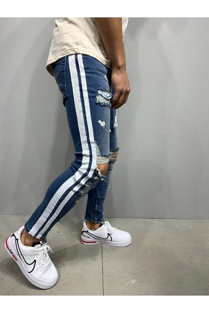 2y Premium Cift Seritli Boyali Slim Fit Erkek Kot Pantolon Trendyol