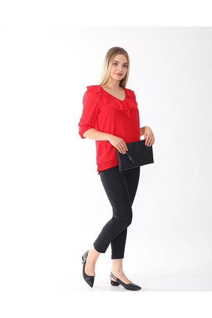Acar Boutique Kadin Kirmizi Bluz Trendyol