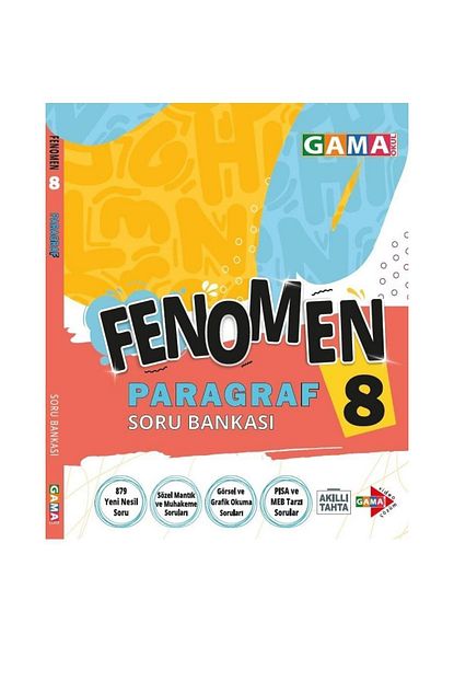 Gama Yayinlari Gama 8 Sinif Fenomen Paragraf Soru Bankasi 2021 Trendyol
