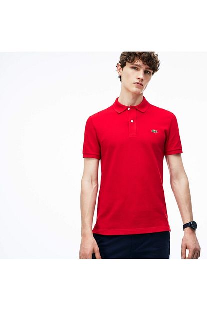 Lacoste Erkek Kirmizi Slim Fit Polo Tisort Trendyol