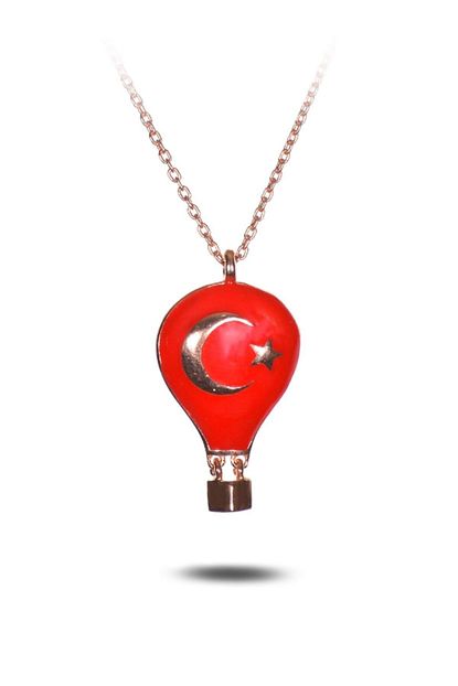 Forza Taki Turk Bayrakli Ucan Balon Gumus Kolye Trendyol