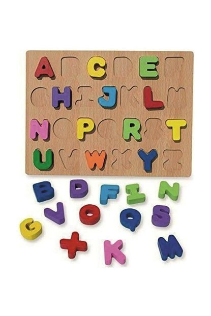 Mobee Cocuk Harf Ogretici Ahsap Puzzle Bultak Ingilizce Renkli Alfabe Trendyol
