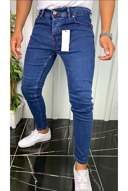 Martin Mix S Erkek Mavi Skinny Fit Likrali Bilek Kalip Pantolon Trendyol