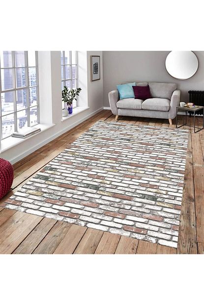 Klasik Dijital Desenli Lastikli Hali Ortusu Welsoft Home