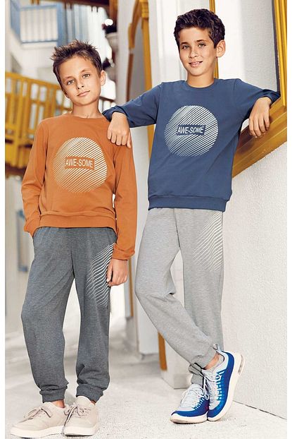 Pikidor Awesome Desenli Garson Boy Erkek Cocuk Pijama Takimi Trendyol