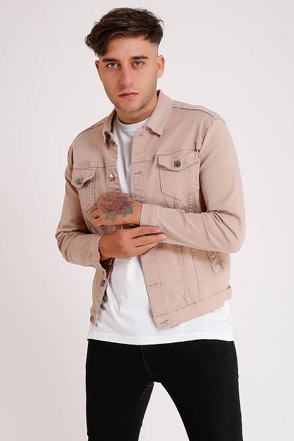 Lee Jones Erkek Bej Denim Bej Kot Ceket Trendyol