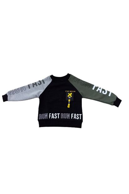Irem Cocuk Giyim Erkek Cocuk Onu Kollari Yazi Desenli Sweatshirt Trendyol