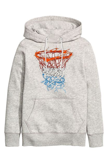 Art S Erkek Gri Basketbol Pota Kapusonlu Sweatshirt Trendyol