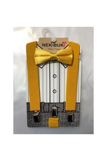 Nekibuki Erkek Cocuk Sari Papyon Aski Seti Trendyol