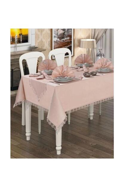 Nil Home Pembe Pitikare Masa Ortusu Takimi 12 Kisilik 26 Parca Trendyol