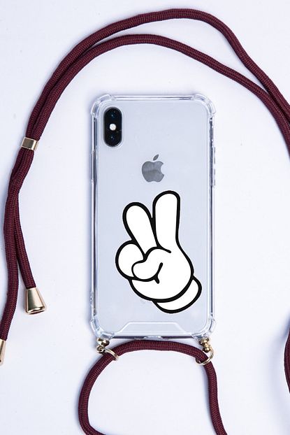 Pofhi Huawei Mate 20 Lite Iki Parmak Tasarimli Bordo Askili Telefon Kilifi Trendyol