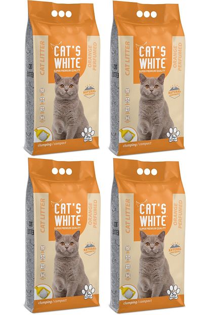Cats White Cat S White 4x5 Kg Portakal Kokulu Bentonit Kedi Kumu Trendyol