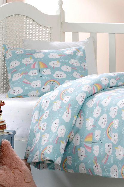 English Home Sweet Clouds Pamuklu Bebek Nevresim Takimi 100x150 Cm Mint Trendyol