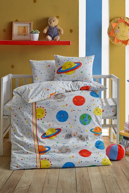 cotton box bebek nevresim takimi gezegen beyaz fiyati yorumlari trendyol